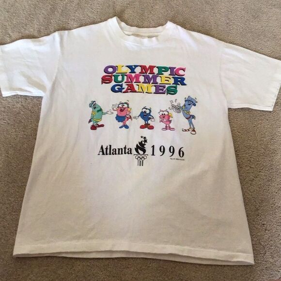 NWOT Vintage Single Stitch Olympic Summer Games Atlanta 1996 cotton t-shirt - Picture 1 of 7